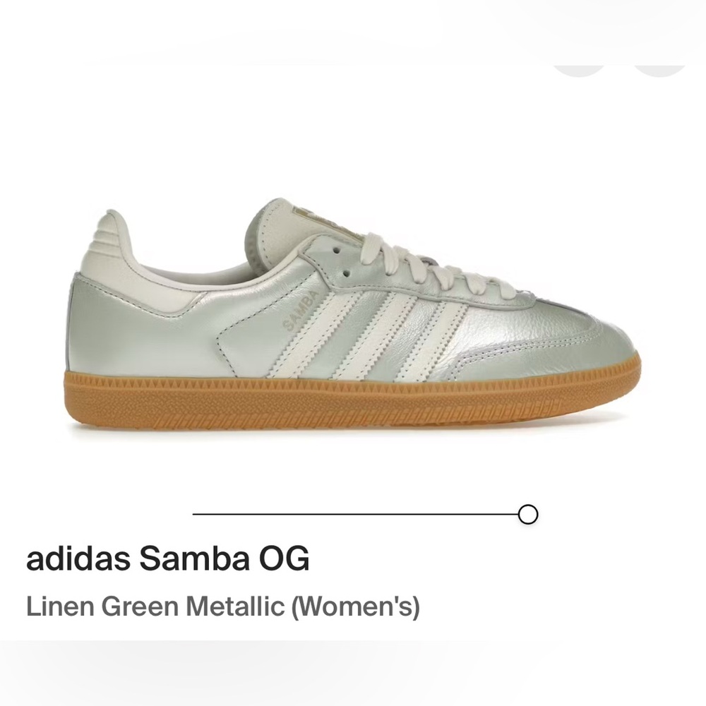 Adidas Samba OG Women's Shoes - Green Metallic